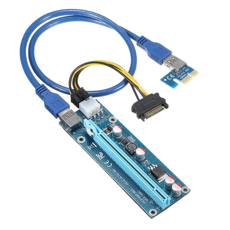 Продам Райзер PCI-E PCI Express 1x 4x to 16x Riser USB 3.0, 6 pin, 12 v Продам Райзер PCI-E PCI Express 1x 4x to 16x Riser USB 3.0, 6 pin, 12 v